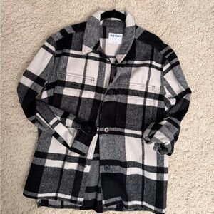 Old Navy Monochrome Plaid Jacket